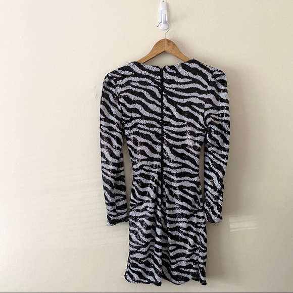 Bardot Zebra Sequin Minidress - Picture 5 of 12